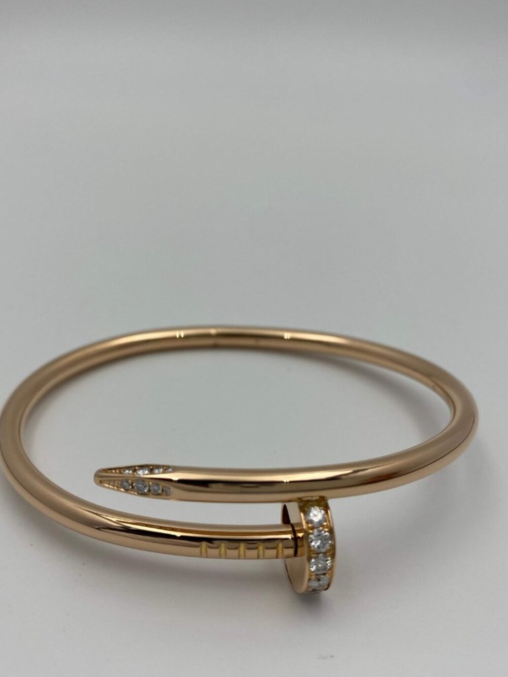 Cartier Juste un Clou Bracelet Classic 18K Rose Gold Diamonds Size 16
